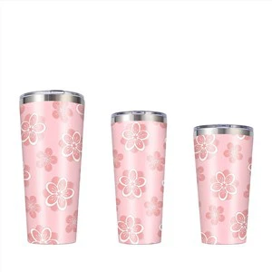 แก้วน้ำพร้อมฝาสุญญากาศหุ้มฉนวน